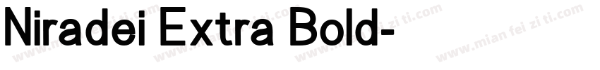Niradei Extra Bold字体转换